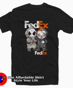 Baby Jack Skeleton and Baby Pennywise Fedex T-shirt
