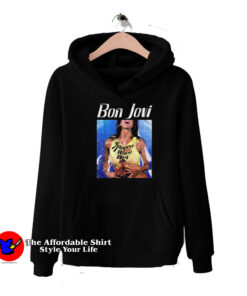 Bon Jovi Slippery When Wet Album Art Vintage Hoodie
