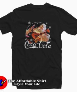 Coca-Cola Vintage Relaxing Santa Christmas T-shirt