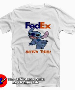 Funny Cartoon Vintage Stitch Fedex Scan This T-shirt