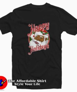 Happy Holidays African American Santa Claus T-shirt