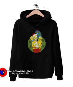 The Simpsons Christmas Wreath Vintage Unisex Hoodie