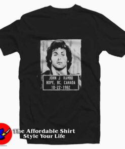 Vintage Retro Rambo Mugshot Movie Unisex T-shirt