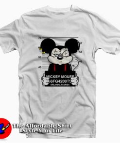 Bad Mickey Mouse Disney Mugshot Unisex T-shirt