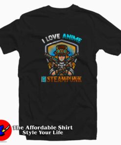 I Love Anime And Steampunk Otaku Western T-shirt