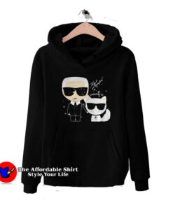 Karl Lagerfeld And Cat Graphic Vintage Unisex Hoodie