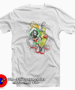 Marvin The Martian Cartoon With Baby Dog T-shirt