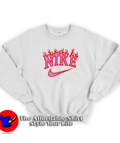 Nike Logo Valentine Pink Fire Unisex Sweatshirt