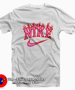 Nike Logo Valentine Pink Fire Unisex T-shirt