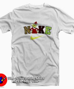 Nike x Grinch Christmas Leopard Buffalo Pattern T-shirt