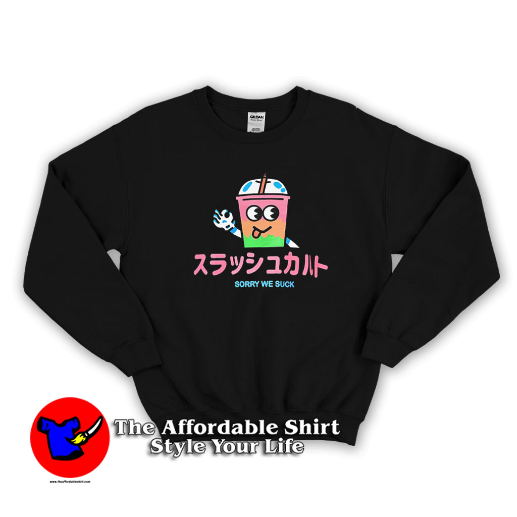 Slushcult Anime Sorry We Suck Funny Unisex Sweatshirt 510x510 image Slushcult Anime Sorry We Suck Funny Unisex Sweatshirt 510x510 Slushcult Anime Sorry We Suck Funny Sweatshirt On Sale