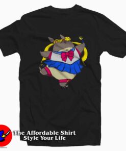 Totoro Mashup Sailor Moon Funny Parody T-shirt