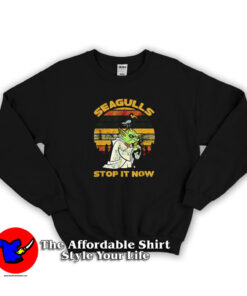 Vintage Retro Yoda Seagulls Stop It Now Unisex Sweatshirt