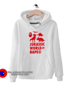 Cheap BAPE x Jurassic World Warning Unisex Hoodie