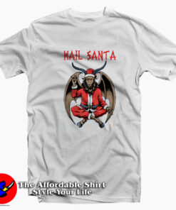 Christmas Hail Santa Satanism Goat Parody T-shirt