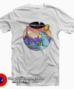 Disney Pixar Ratatouille Over Look Paris Unisex T-shirt