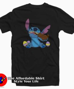 Disney Stitch Happy Easter Day FUnny Unisex T-shirt