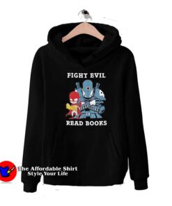 Fight Evil Read Books Funny Cartoon Unisex Hoodie