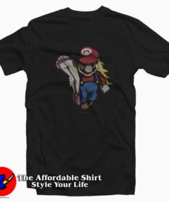 Nintendo Mario and Peach Funny Cartoon T-shirt