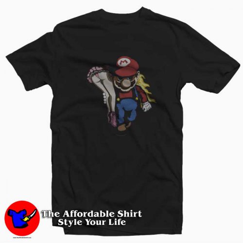 Nintendo Mario and Peach Funny Cartoon T Shirt 500x500 Nintendo Mario and Peach Funny Cartoon T shirt On Sale