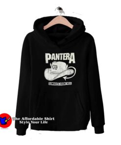 Pantera Distressed Hat Cowboy From Hell Hoodie