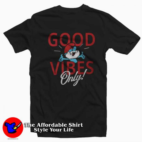 Papa Smurf Good Vibes Cartoon Vintage T Shirt 500x500 Papa Smurf Good Vibes Cartoon Vintage T shirt On Sale