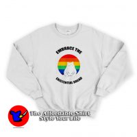 Rainbow Cat Embrace The Existential Dread Sweatshirt