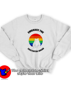 Rainbow Cat Embrace The Existential Dread Sweatshirt