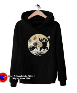 The Great Wave off Kanagawa x Cuphead Hoodie