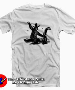 Vintage Bigfoot Loch Ness Monster Funny T-shirt