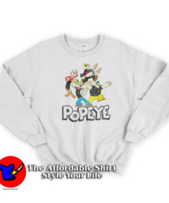 Vintage Cartoon Popeye Characters Unisex Sweatshirt
