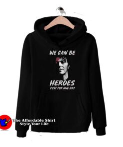 David Bowie We Can Be Heroes Just For One Day Hoodie