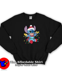 Disney Lilo & Stitch Merry Christmas Tree Lights Sweatshirt