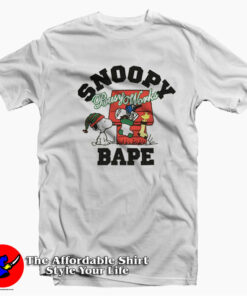 Snoopy Peanuts Bape Bathing Ape Busy Work T-shirt