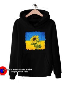 Stand With Ukraine Flag Sunflower Unisex Hoodie