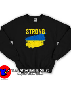 Stronge Ukraine Flag Graphic Unisex Sweatshirt