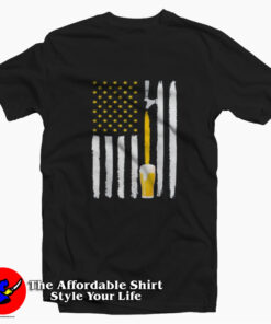 Craft Beer American Flag USA Funny Parody Unisex T-shirt