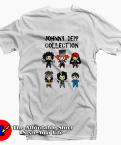 Funny Cartoon Mashup Johnny Depp Collection T-shirt