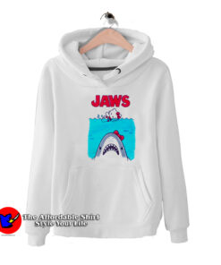 Jaws Hello Kitty Funny Cartoon Parody Hoodie