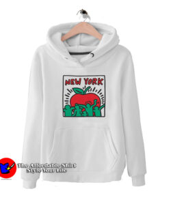 Keith Haring New York Apple Vintage Unisex Hoodie