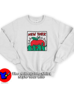 Keith Haring New York Apple Vintage Unisex Sweatshirt