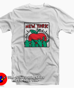 Keith Haring New York Apple Vintage Unisex T-shirt