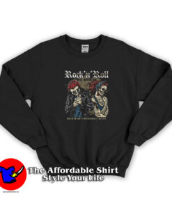 Rock n Roll Will Never Die Vintage Unisex Sweatshirt