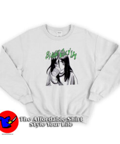Billie Eilish Anime Portrait With Cup Unisex Sweatshirt