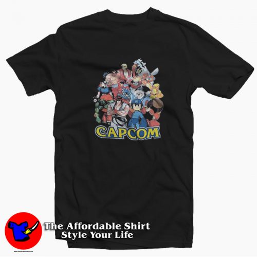 Capcom Charcaters Mega Man Street Fighter T Shirt 500x500 Capcom Charcaters Mega Man Street Fightee T shirt On Sale