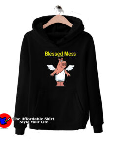 Funny Blessed Mess Pig BBQ Unisex Hoodie