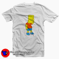 Funny Confused The Simpsons Bart White T-Shirt