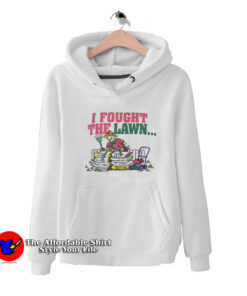 I Fought The Lawn Won Shoebox Greetings Vintage Hoodie