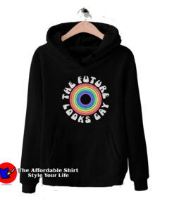 Rainbow The Future Looks Gay Graphic Hoodie