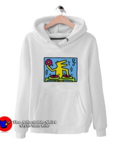 Retro Pop Art Dj Dog Keith Haring Unisex Hoodie